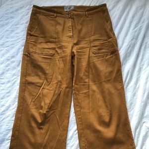 Light brown wide leg utility pants